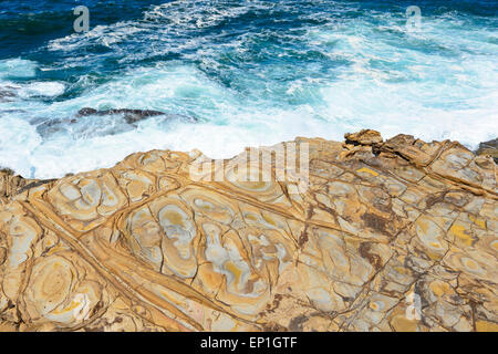 Liesegang Ringe, Bouddi National Park, New South Wales, NSW, Australien Stockfoto