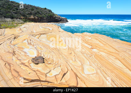 Liesegang Ringe, Bouddi National Park, New South Wales, NSW, Australien Stockfoto