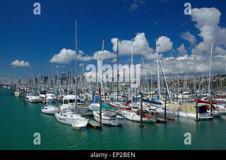 Westhaven Marina, Auckland, Nordinsel, Neuseeland Stockfoto