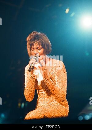 Whitney Houston Konzert im National Exhibition Centre, Birmingham, 27. Oktober 1993. Der Bodyguard World Tour 1993. Stockfoto