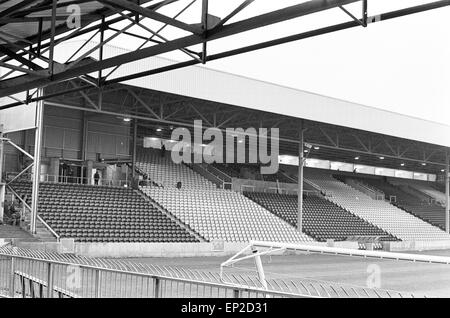 Neue Westtribüne im Tal Parade, Heimat von Bradford City FC, 8. Dezember 1986. Stockfoto