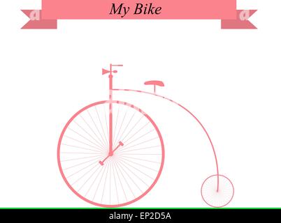 Oldtimer Motorrad. Vektor-Illustration. Stock Vektor