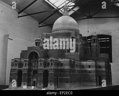 Modell der vorgeschlagenen Liverpool Metropolitian Kathedrale, 8. Dezember 1937 Stockfoto