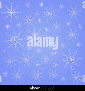 Winter Hintergrund mit Schneeflocken zu abstrahieren. Vektor-Illustration. Stock Vektor