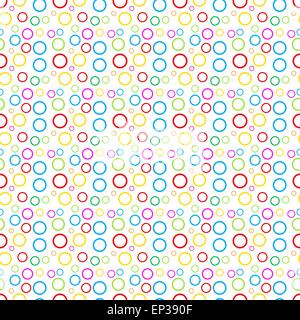 Simples Muster aus farbigen Kreisen. Stock Vektor