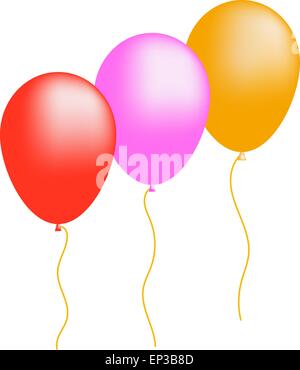 Farbige Kugeln auf einem weißen Hintergrund. Stock Vektor