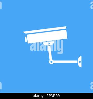 Kamera-Überwachung-Schutz. Vektor Icon. Stock Vektor