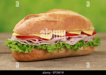 Sub-Sandwich Mit Schinken Stockfoto