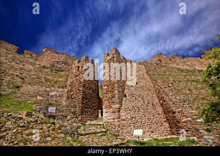 Das Haupttor der Burg von Myrina Stadt Lemnos (Limnos) Insel Nord Ägäis, Griechenland Stockfoto