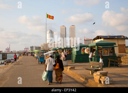 Straße Ständen am Strand von Galle Face Green, Colombo, Sri Lanka, Asien Stockfoto