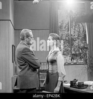 Die Abiturientin, Fernsehfilm, Deutschland 1958, Regie: Georg Marischka, Monia: Ingeborg Schöner, Albert Lieven Stockfoto