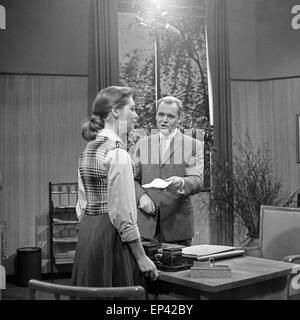 Die Abiturientin, Fernsehfilm, Deutschland 1958, Regie: Georg Marischka, Monia: Ingeborg Schöner, Albert Lieven Stockfoto