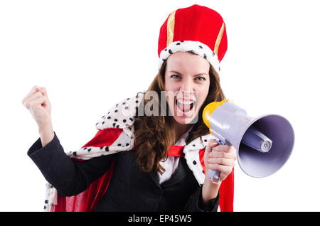 Frau Königin in lustige Konzept Stockfoto