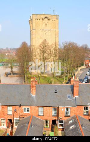 Lincoln, UK - 9. April 2015: Lincoln Castle ist eine große Burg, East Midlands, England im späten 11. Jahrhundert erbaute Stockfoto