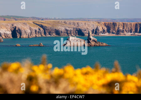 Church Rock, Broad Haven, Pembrokeshire Coast, Wales, Großbritannien Stockfoto