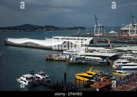 "Die Wolke"-Veranstaltungen, Gebäude, Queens Wharf und Fährhafen, Auckland, Nordinsel, Neuseeland Stockfoto