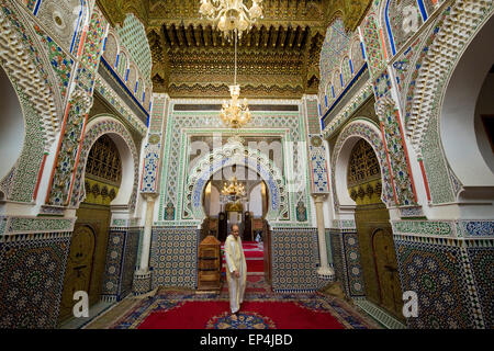 Marokko, Fes, Moulay Idriss II.-Moschee Stockfoto