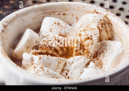 heiße Schokolade mit marshmallows Stockfoto