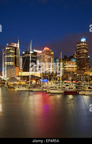 CBD und Viaduct Harbour, Auckland, Nordinsel, Neuseeland Stockfoto