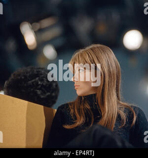 Französische Sängerin Francoise Hardy, Deutschland 1970er Jahre. Französische Sängerin Francoise Hardy, Deutschland 1970. Stockfoto