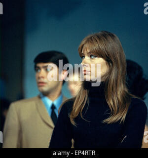 Französische Sängerin Francoise Hardy, Deutschland 1970er Jahre. Französische Sängerin Francoise Hardy, Deutschland 1970. Stockfoto