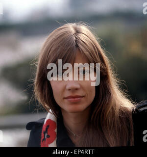 Französische Sängerin Francoise Hardy, Deutschland 1970er Jahre. Französische Sängerin Francoise Hardy, Deutschland 1970. Stockfoto