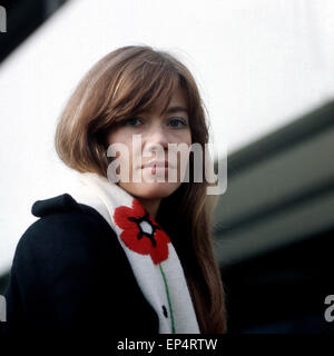 Französische Sängerin Francoise Hardy, Deutschland 1970er Jahre. Französische Sängerin Francoise Hardy, Deutschland 1970. Stockfoto