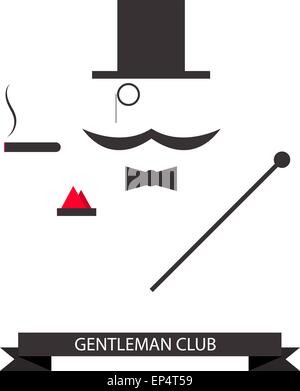 Gentleman abstrakte Logo. Vektor-Illustration. Stock Vektor