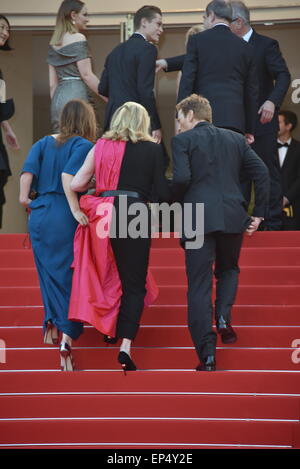 Cannes, Frankreich. 13. Mai 2015. Catherine Denuve, Emmanuelle Bercot, Rod Paradot, Teilnahme an der Red Carpet Premiere La Tete Haute um das Festival, 68. Cannes Film Festival, Festival de Cannes 2015, 13.05. öffnen.2015 Credit: Dpa picture-Alliance/Alamy Live News Stockfoto