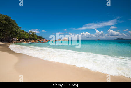 Tropische Insel Strand Anse Lazio, Praslin, Seychellen Stockfoto