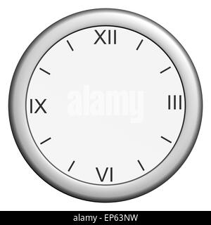 Runde Uhr ohne Hände Stockfoto