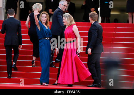 Emmanuelle Bercot, Catherine Deneuve und Benoit Magimel Teilnahme an der Opening Night mit der Premiere von "La tête haute / Standing Tall" bei den 68. Filmfestspielen von Cannes am 13. Mai 2015 Stockfoto