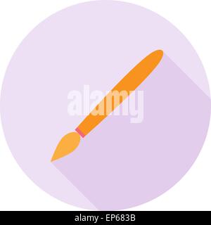 Pinsel, Vektor-Illustration. Flaches Design. Stock Vektor