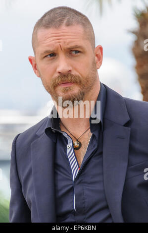 Cannes, Frankreich. 14. Mai 2015. Tom Hardy beim Fototermin für "Mad Max - Fury Road" 68. Cannes Film Festival 2015 Palais Du Festival, Cannes, Frankreich 14. Mai 2015 Credit: James McCauley/Alamy Live News Stockfoto