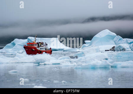 Die Blaue Eisberge Narsusuaq Fjord in Grönland Stockfoto