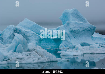 Die Blaue Eisberge Narsusuaq Fjord in Grönland Stockfoto