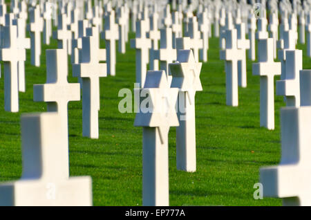 Jüdische US Löten Gräber unter 5000 am Luxembourg American Cemetery und Memorial, die während des zweiten Weltkriegs gestorben Stockfoto