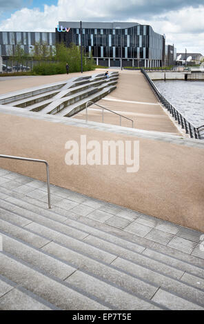 Außenseite des ITV TV Studios, Salford Quays, Manchester, England, UK, Heimat von Coronation Street Stockfoto