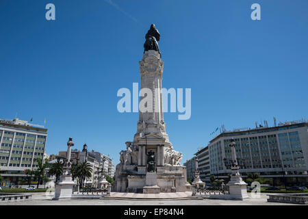 Praça Marquês de Pombal Praça da Rotonda in Lissabon Portugal Stockfoto