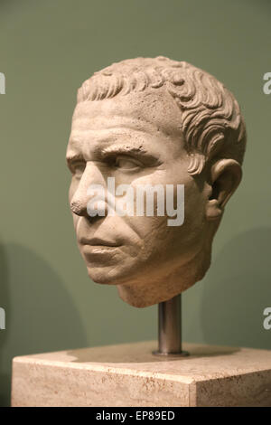 Männliche Porträt. Roman. Marmor. 30 V. CHR.. Römische Nationalmuseum. Palast Massimo. Rom. Italien. Stockfoto