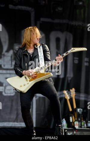 Lzzy Hale von Halestorm erklingt in 2015 Monster Energy Carolina Rebellion Stockfoto