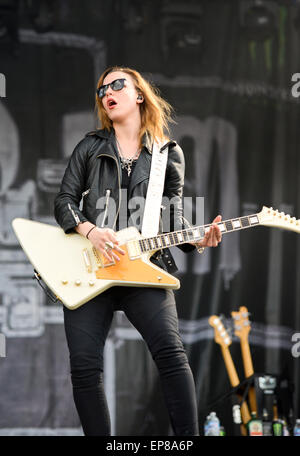 Lzzy Hale von Halestorm erklingt in 2015 Monster Energy Carolina Rebellion Stockfoto