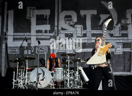 Lzzy Hale von Halestorm erklingt in 2015 Monster Energy Carolina Rebellion Stockfoto