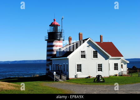 "Down East" West Quoddy Lighthouse, Lubec ME, USA Stockfoto