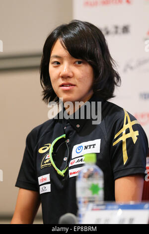 Stadt Yokohama, Kanagawa, Japan. 14. Mai 2015. Yuko Takahashi (JPN) Triathlon: 2015 ITU World Triathlon Yokohama Pressekonferenz in Stadt Yokohama, Kanagawa, Japan. © YUTAKA/AFLO SPORT/Alamy Live-Nachrichten Stockfoto