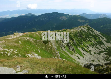 Blick auf die Konsky Grun in Jasna, niedrigen Tatra, Slowakei. Stockfoto