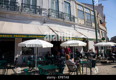 Chique de Belém Pasteleria und Restaurant in Belem in Lissabon, Portugal Stockfoto
