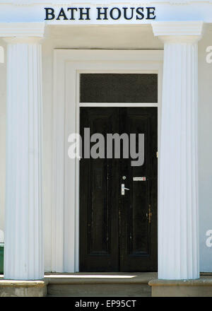 Das alte Badehaus, Ilfracombe Jetzt Teil des Tunnels Strände Komplex. Stockfoto