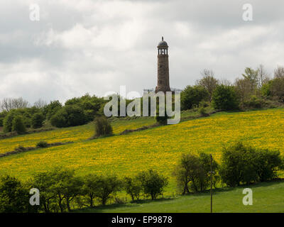 Crich Stand, das Regiments Denkmal für Sherwod-Förster-Regiment, in der Nähe von Crich, Derbyshire, UK. genommen 05.11.2015 Stockfoto