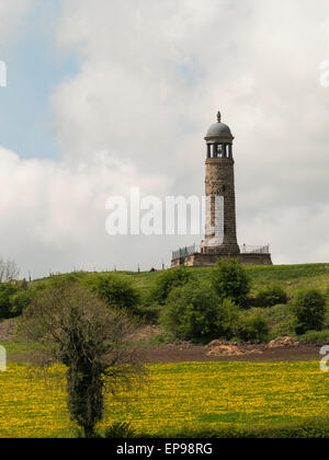 Crich Stand, das Regiments Denkmal für Sherwod-Förster-Regiment, in der Nähe von Crich, Derbyshire, UK. genommen 05.11.2015 Stockfoto